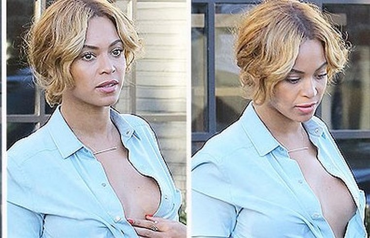 Beyonce Goes Braless For Lunch With Hubby Jay Z